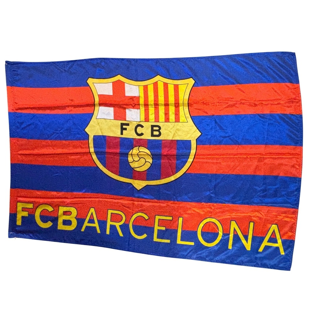 FC Barcelona Soccer Flag Barca Crest Blue Red Stripe Banner Fan Decor 3x5 ft